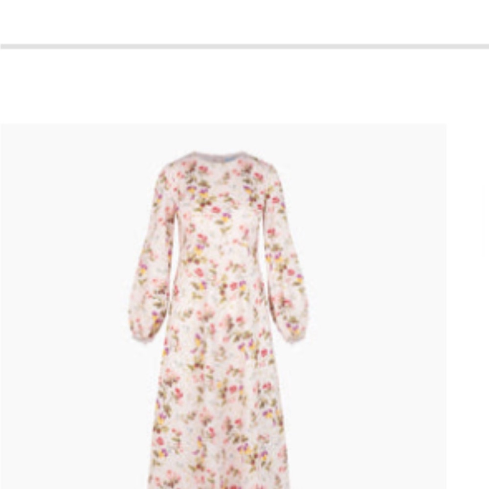 Hill House Floral Dress - Pink and White